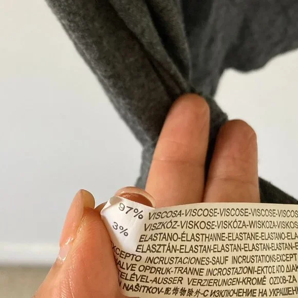 ZARA TRAFALUC Preloved Women's Charcoal Grey T-Shirt design Size S - Picture 10 of 11